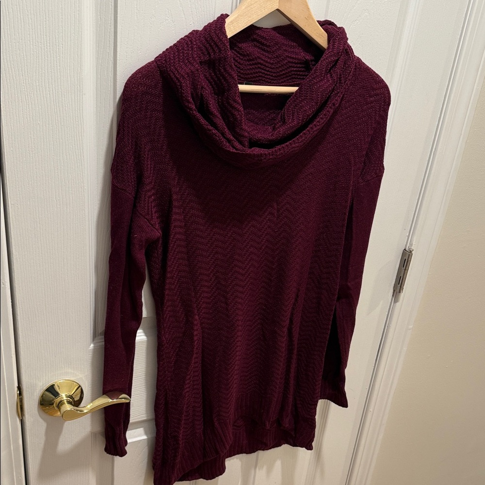 Women's Burgundy Long Sweater